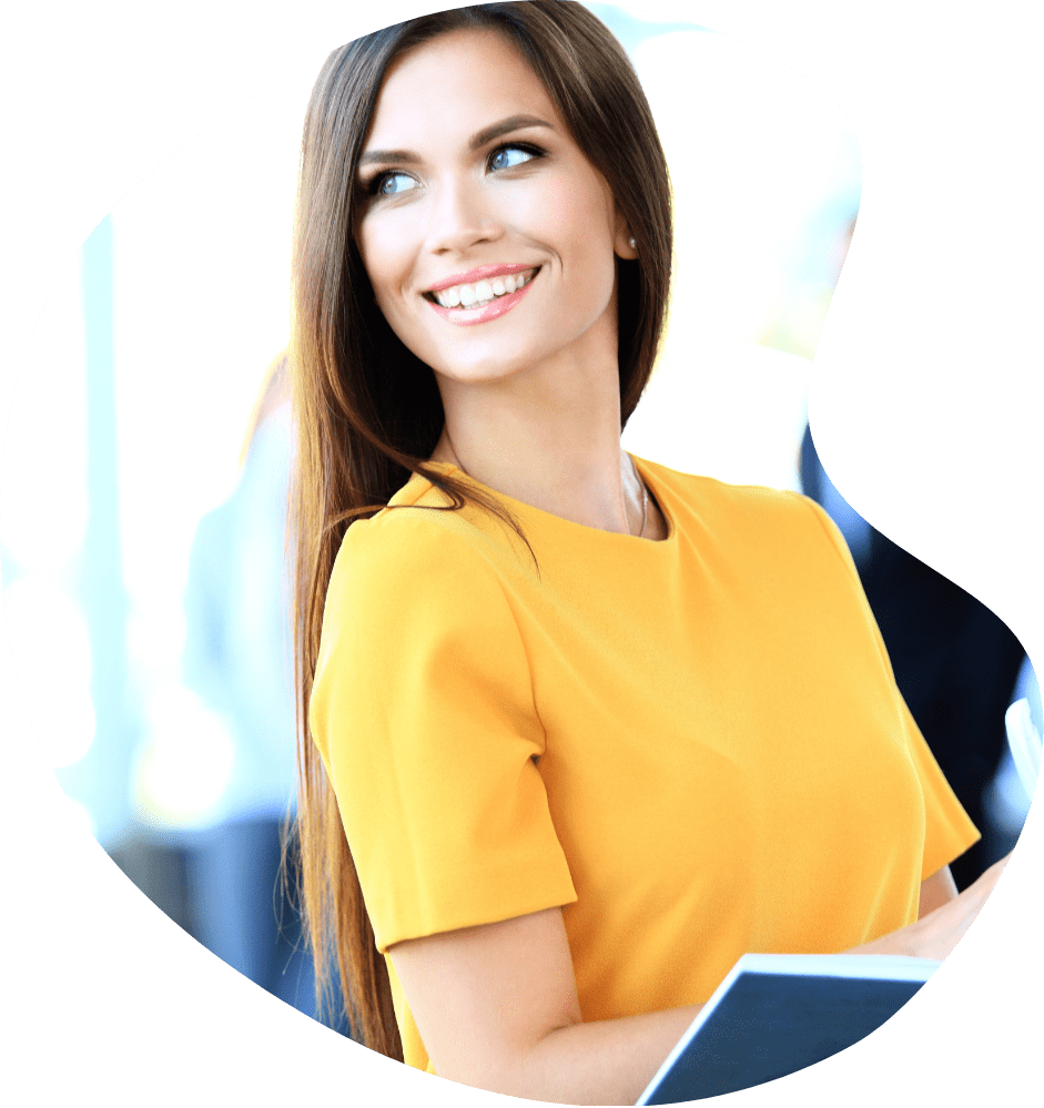 A girl in yellow dress